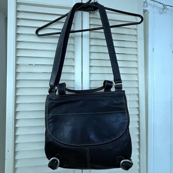 Fossil Handbags - Fossil Black Leather Shoulder Bag